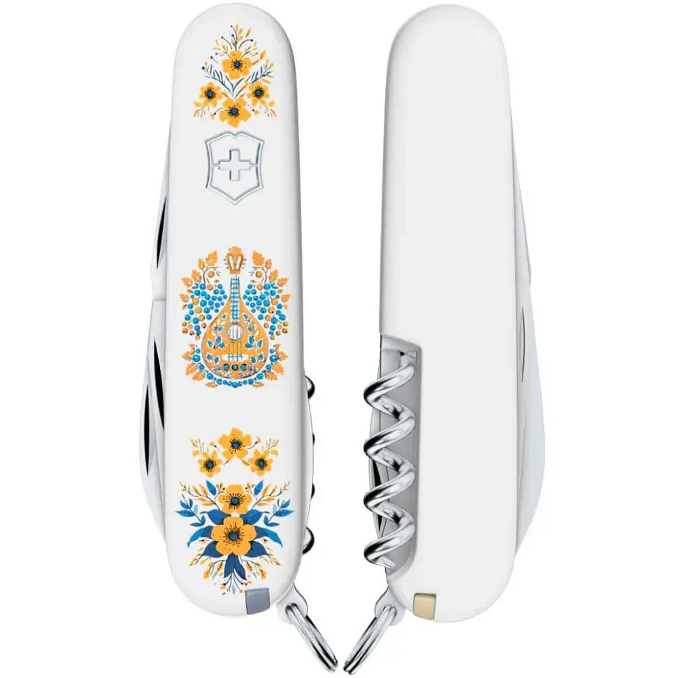 Ніж Victorinox Spartan Ukraine 91 мм 12 функцій біл ,Українські мотиви - фото 2