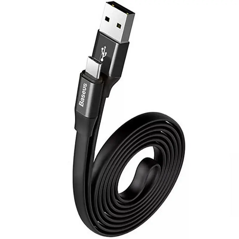 Кабель Baseus Nimble Portable Cable USB to Type-C 0.23m CATMBJ-A01 Black - фото 2