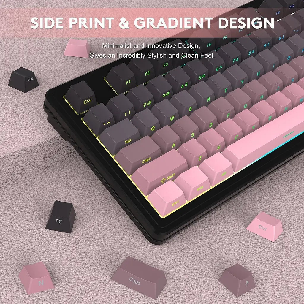 Клавіатура Attack Shark M87 Pro V2 Gradient Pink (AS-6972792470467-B) [166738] - фото 5