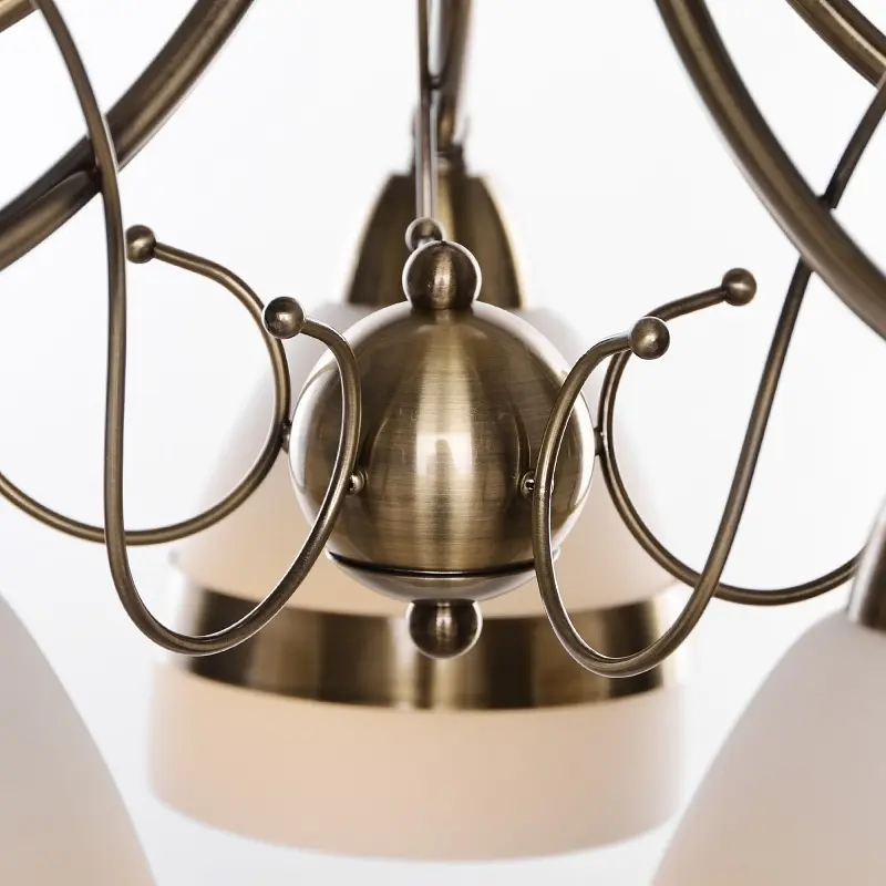 Люстра потолочная Brille классическая E14 40W BZ (LK-272C/5) - фото 4