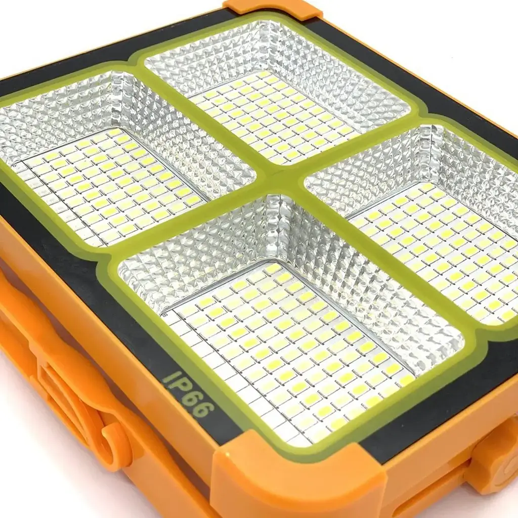 Акумуляторний прожектор із сонячною панеллю 100W / Світлодіодний Solar LED ліхтар 2400mAh - фото 8
