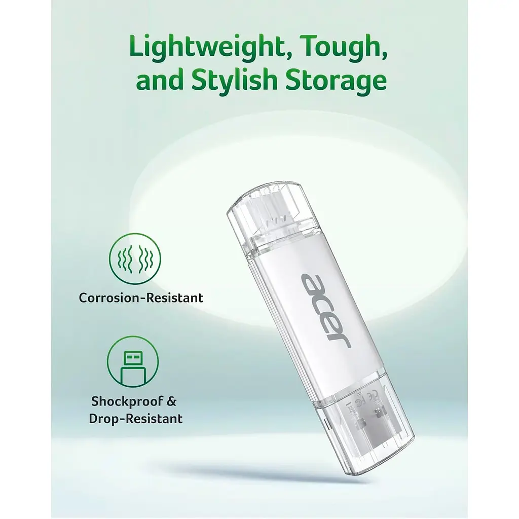 Флеш-накопичувач Acer USB 32G usb3.2+TypeC UT300 (BL.9BWWA.588) - фото 3