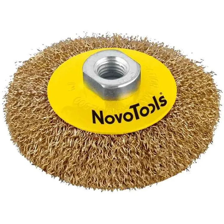 Щітка NovoTools конусоподібна 115мм гофр. лат. дріт