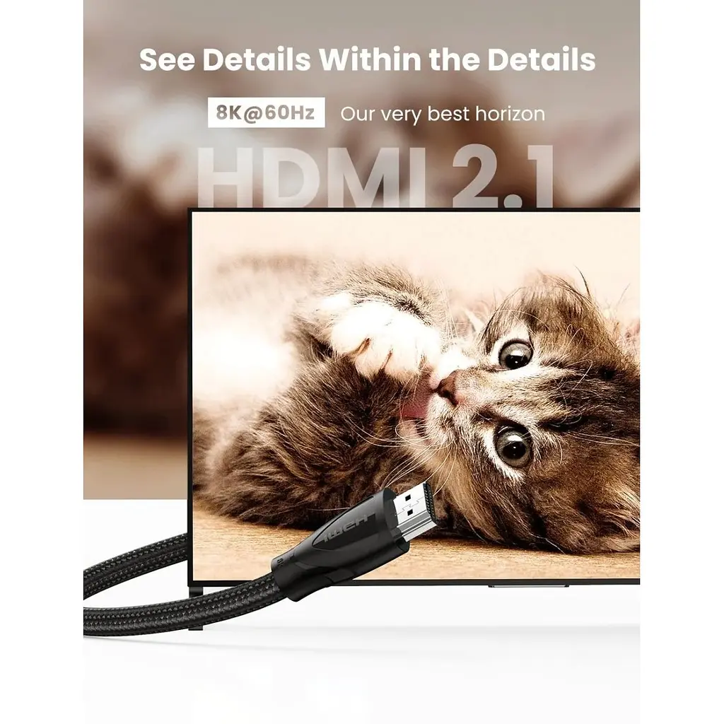 Кабель Ugreen HDMI to HDMI V2.1 Braided Cable 3m HD140 [84346] - фото 8