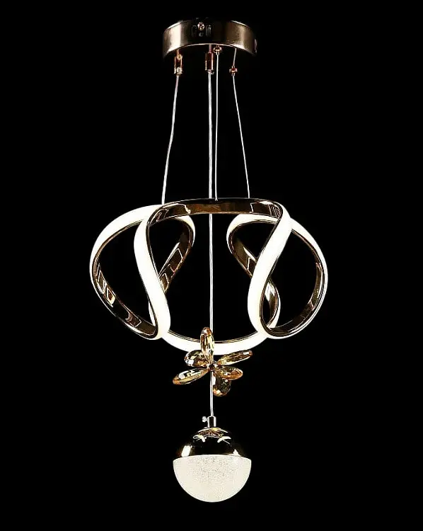 Люстра стельова LED Splendid Ray L123/2, 30W, золото, білий, сучасний стиль, регульована висота - фото 4