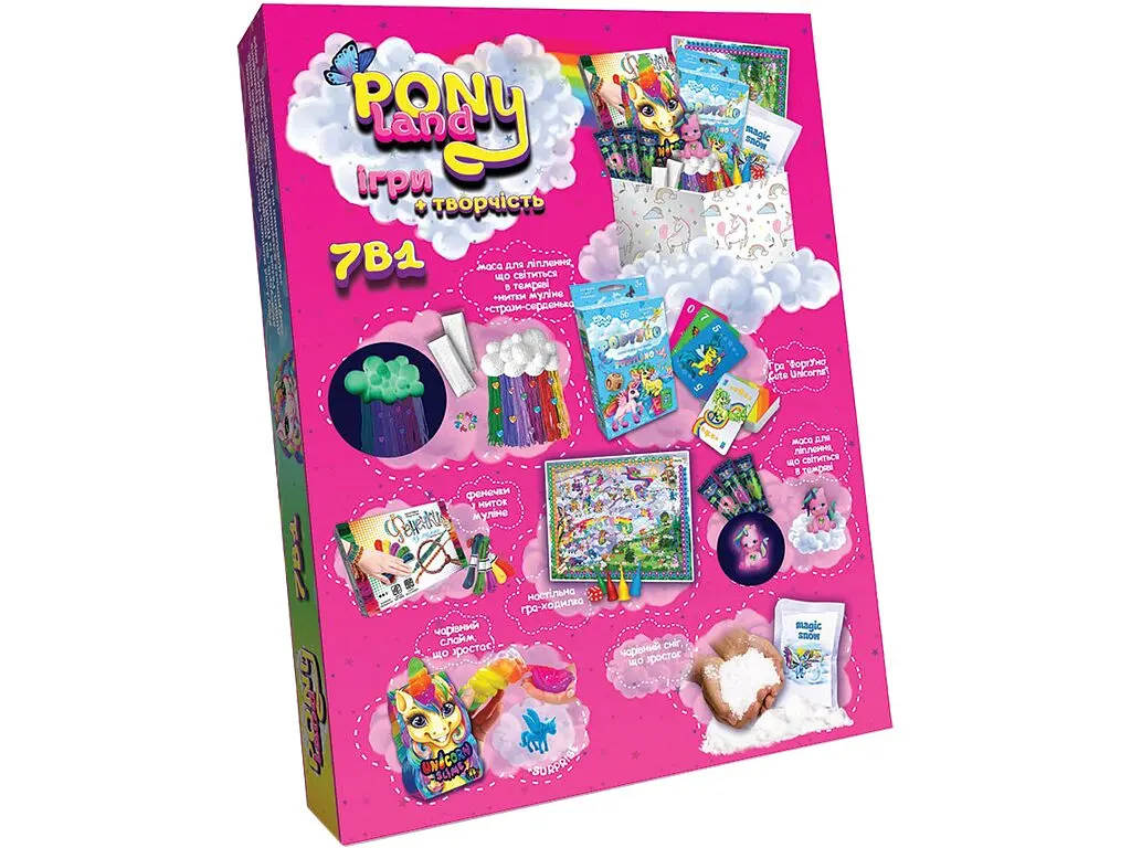 Креативна творчість Pony Land 7 в 1 PL-01-01U Різнокольоровий shop (4823102807706) - фото 2