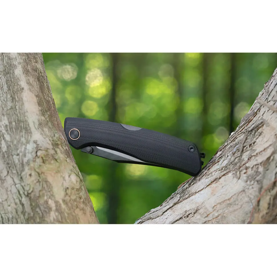 Ніж складаний туристичний Ruike P882-B, (8.5 см) 12С27 / G10 чорний - фото 16