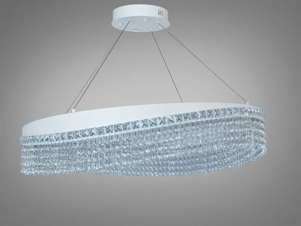 Підвісна люстра Diasha LED біла 100Вт 18м2 - фото 4