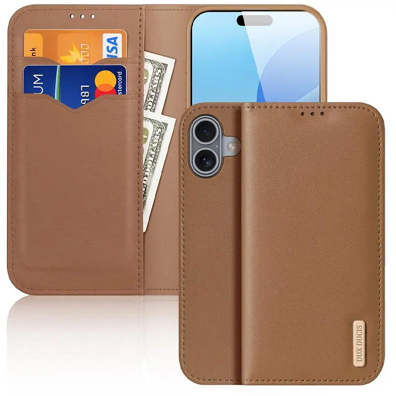 Чохол-книжка Dux Ducis Hivo для Apple iPhone 17 (6.3) Brown - фото 2