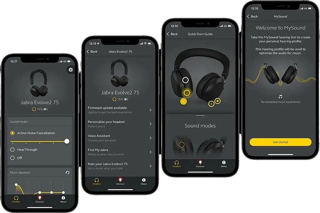 Навушники JABRA Evolve 2 75 Link380a UC Stereo Black (27599-989-999) - фото 7