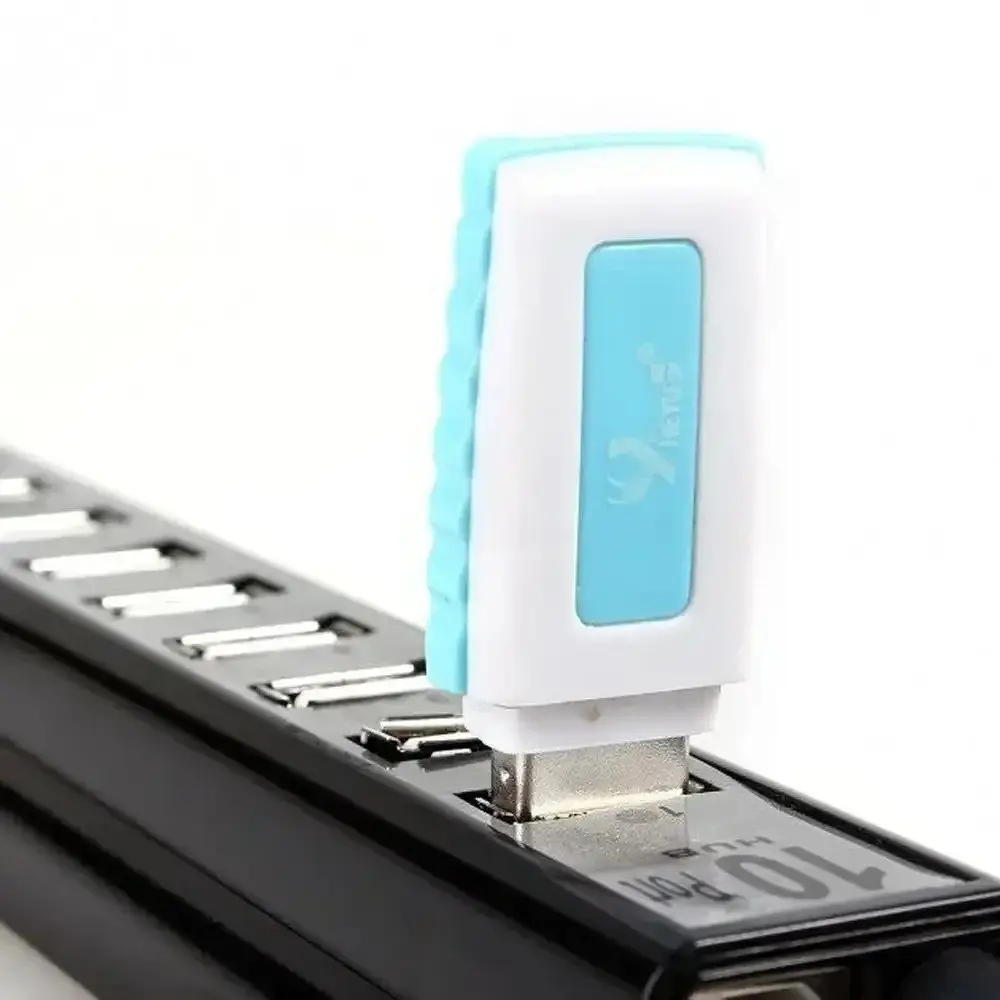 Розгалужувач USB на 10 портів, чорний, настільний концентратор з блоком живлення - фото 6