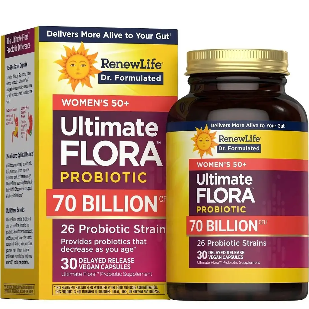 Пробіотики для жінок 50+ 70 млрд КОЕ Renew Life Ultimate Flora Women's 50+ Probiotic 30 капсул