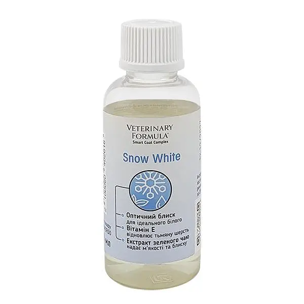 Шампунь для собак та кішок Veterinary Formula SCC Snow White Ветеринарна формула для тварин зі світлою вовною 50 мл