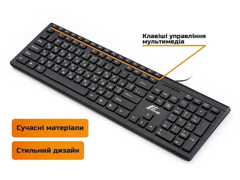 Клавіатура Frime Choco Keyboard Black USB (FKBB0223) - фото 2