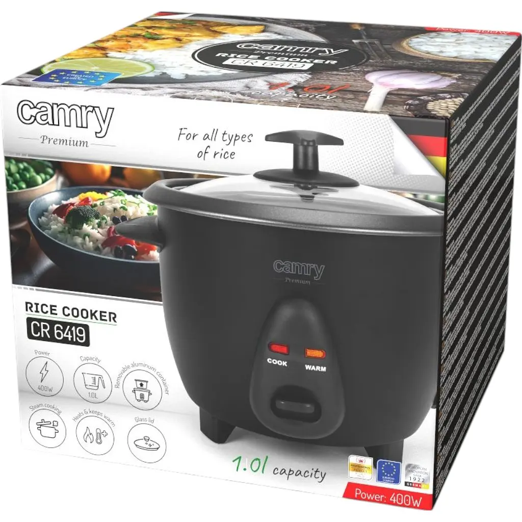 Рисоварка Camry CR 6419 400 Вт черная - фото 8