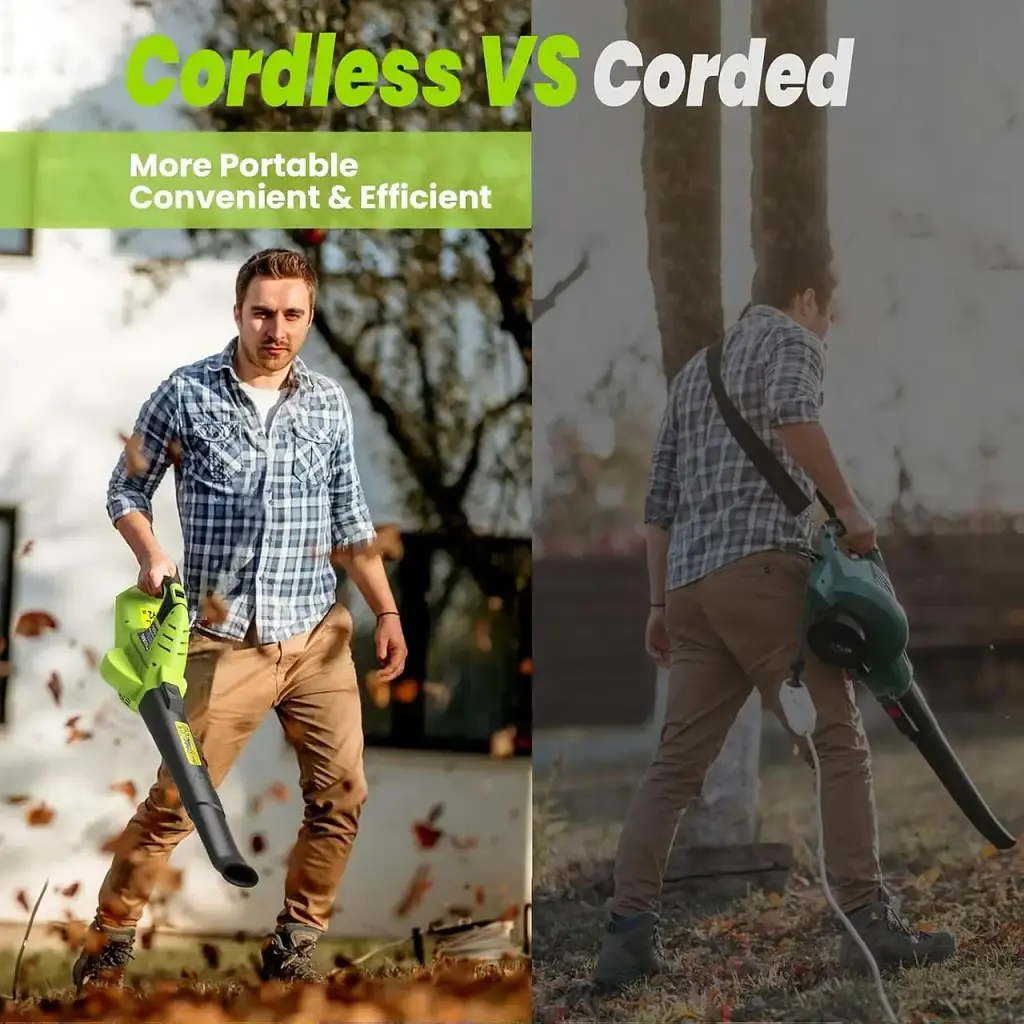 Електричний садовий повітродув з акумулятором Bigzzia Cordless Leaf Blower 20 В 1 зарядний пристрій Б/в - фото 2