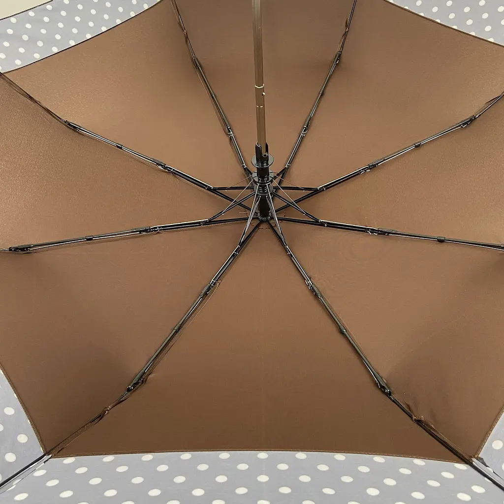 Женский складной зонтик полуавтомат S&L 98 см коричневый - фото 4