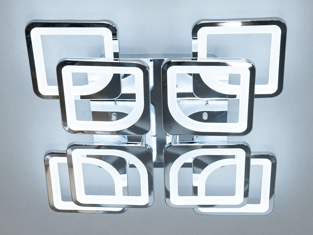 Светодиодная люстра смарт светильник с ИК пультом, 115W, хром - фото 2