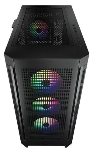 Корпус Cougar Duoface Pro RGB Black, без БЖ, ATX / Micro ATX / Mini ITX, USB 3.0 x2, USB 2.0 x1, Type-C Gen 2, RGB підсвічування, 4x120 ARGB, загартоване скло, 240x496x465 мм - фото 5