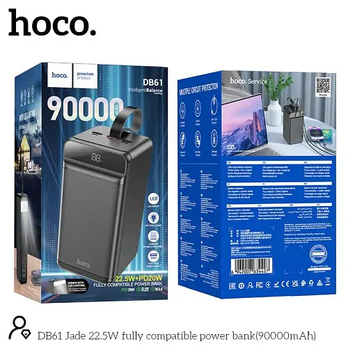 Універсальна мобільна батарея Hoco DB61 Jade 22.5W fully compatible 90 000mAh чорний - фото 2