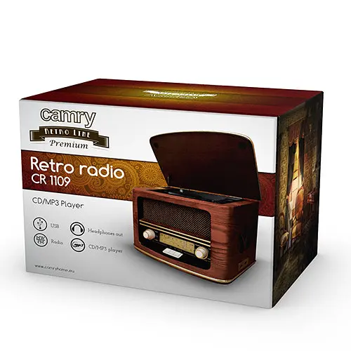 Ретро-радіо з CD / MP3 / USB Camry CR 1109 - фото 3