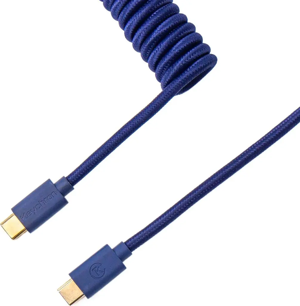 Кабель Keychron Type-A/Type-C Coiled Cable Blue (CABL_KEYCHRON) - фото 2