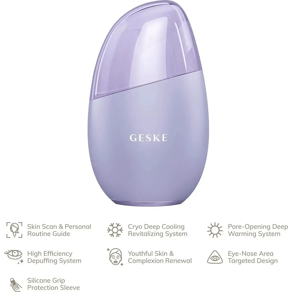 Масажер для обличчя GESKE Cool & Warm Eye and Face Massager 7в1 Purple (HB0292) [176777] - фото 4