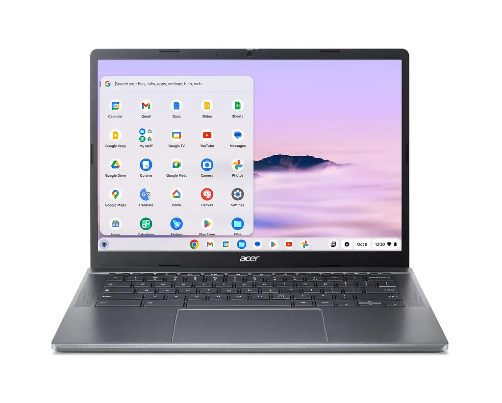 Ноутбук Acer Chromebook Plus CB514-4H 14' FHD IPS, Intel i3-N305, 8GB, F512GB, UMA, ChromeOS, серый (NX.KUZEU.001) - фото 10