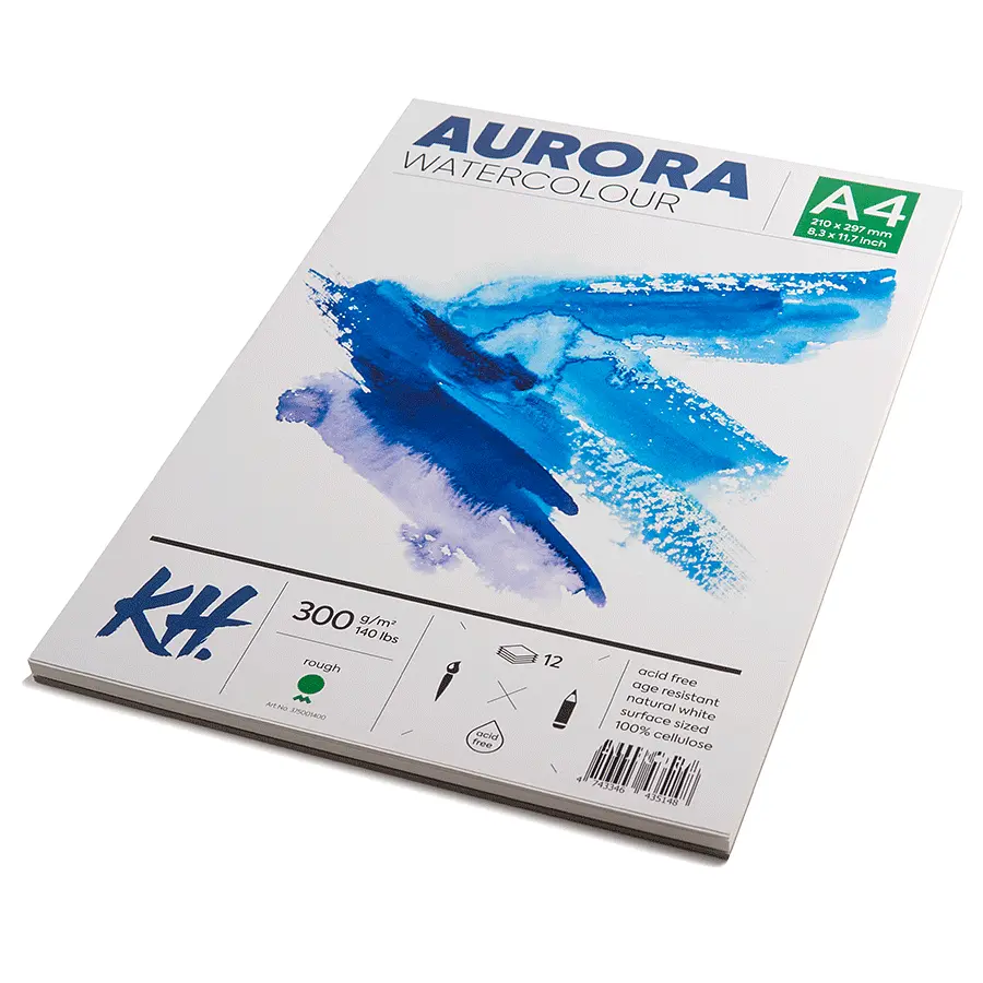 Альбом для акварелі Watercolour А4 300г/м2 12 л Rough крупне зерно Aurora - фото 2