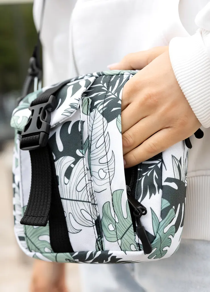 Жіноча сумка месенджер Sambag TEL принт "Leaves" 17 х 17 х 6 см (70151144) - фото 6