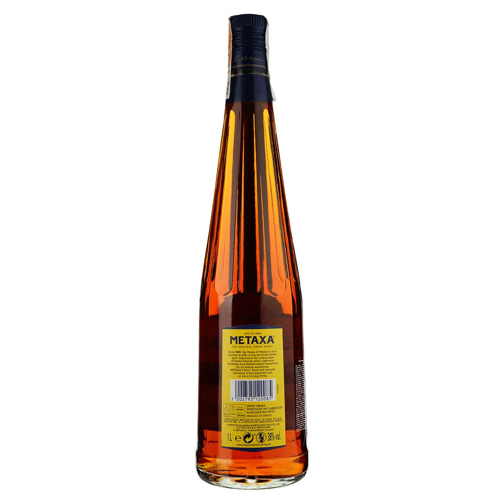Уцінка. Алкогольний напій Metaxa 5 зірок 38% 1 л - фото 2
