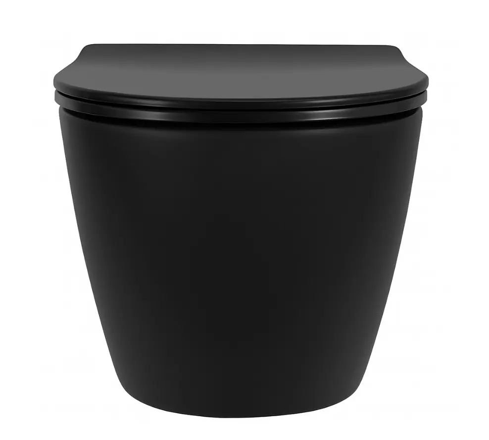 Підвісний унітаз Rea Carlo Tornado безободковий 49x35,5 см black matt REA-C3000 - фото 3