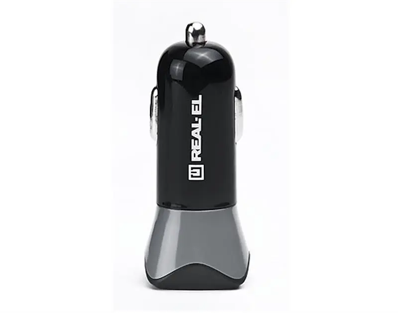 Автомобільний зарядний пристрій REAL-EL CA-30 QC3.0 (1USBx3A) Black/Grey (EL123160011) - фото 7