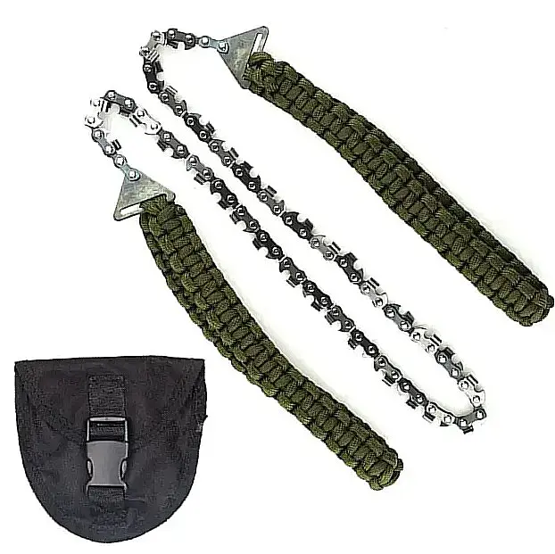 Туристическая цепная пила Base Camp Paracord Saw Зеленый - фото 3
