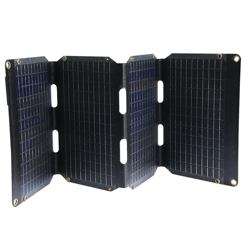 Портативна сонячна панель Epik FGM-24V-60W Monocrystalline PD65W+QC3.0 IP67 (1USB-A/1C) Black - фото 3