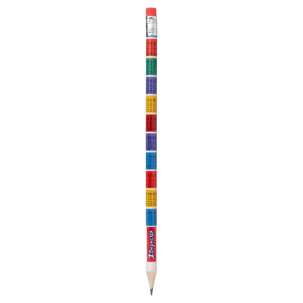 Набір чорнографітних олівців 1 Вересня Таблиця множення після 10 36 шт. (280478) - фото 3