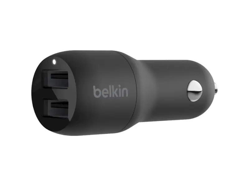 Автомобільний зарядний пристрій Belkin Boost Up Charge Dual USB-A Car Charger 24 W (CCB001BTBK) - фото 2