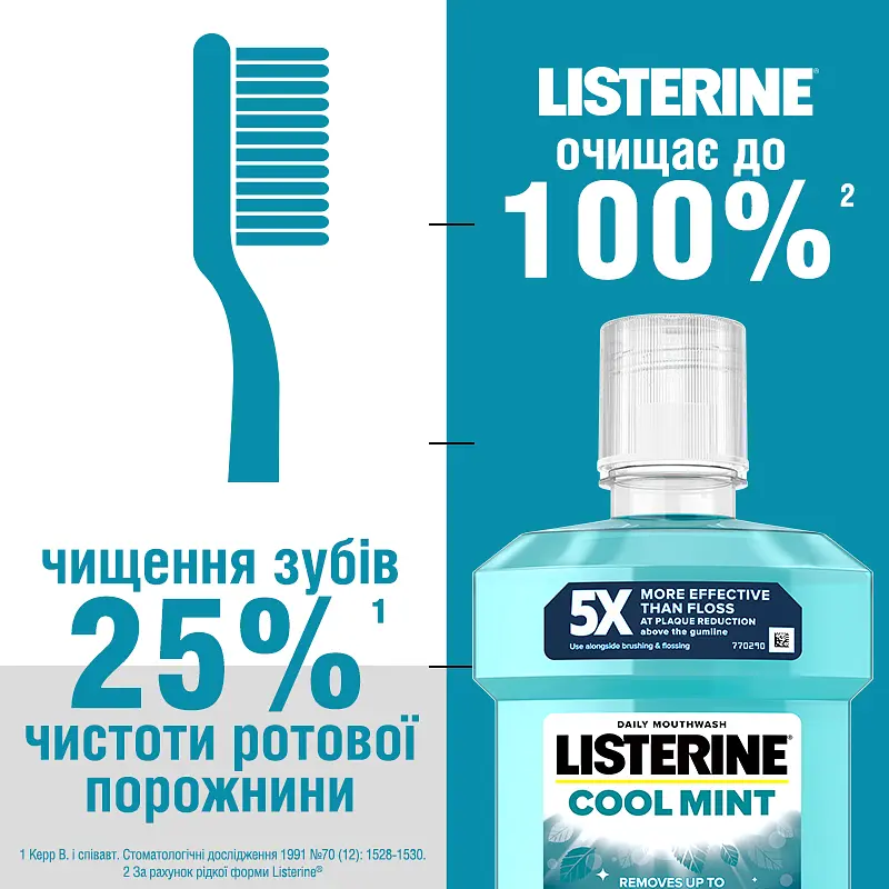 Ополіскувач для ротової порожнини Listerine Свіжа м’ята 1000 мл (103060040) - фото 4
