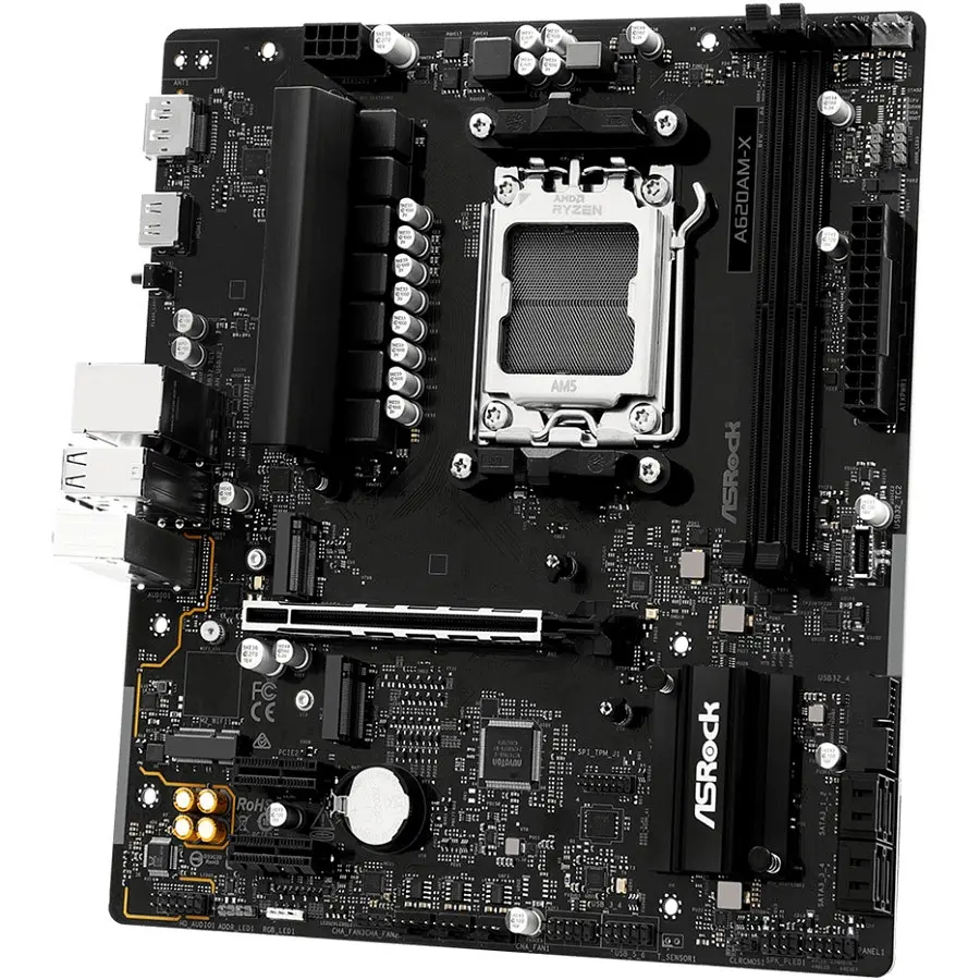 Материнська плата ASRock A620AM-X (AM5/A620A, 2xDDR5, PCIex16, DP/HDMI, 4xSATA, 2xM.2, 2.5GLan, 8ch, mATX) - фото 3