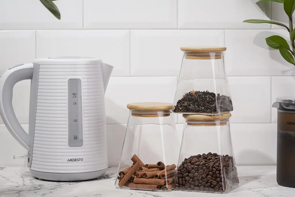 Електрочайник Ardesto White stripes 1.7 л Strix пластик біло-сірий kuh0015339 - фото 3