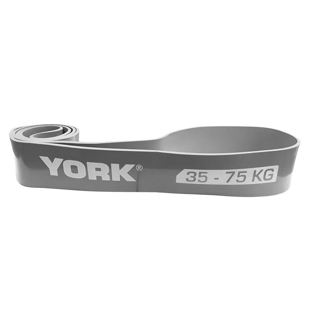 Резинка для фітнесу York 35-75кг - 2080x85x4,5 мм, сірий - фото 4