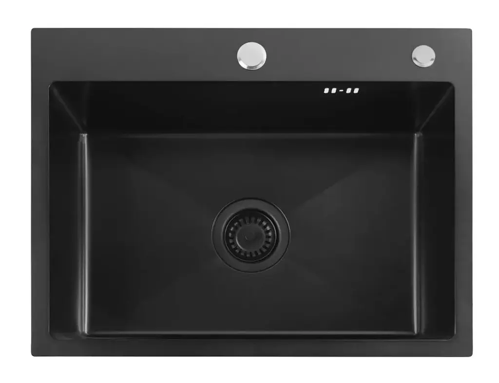 Кухонна мийка Rea Liam 580x450 мм black ZLE-06008 - фото 4