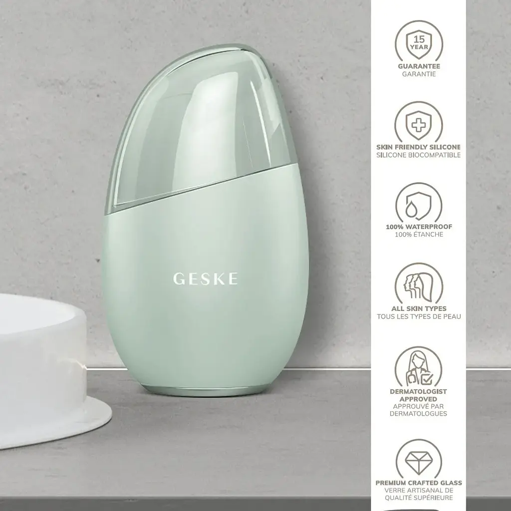 Масажер для обличчя GESKE Cool & Warm Eye and Face Massager 7в1 Green (HB0288) [176769] - фото 5