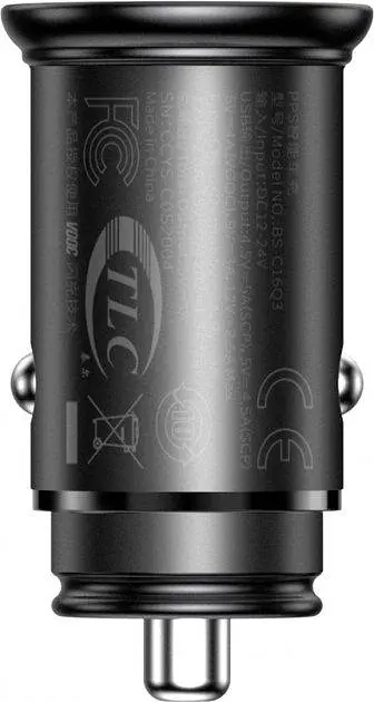 Автомобільний зарядний пристрій Baseus Circular Metal PPS Quick Charger 30W Support VOC CCYS-C01 Black - фото 3