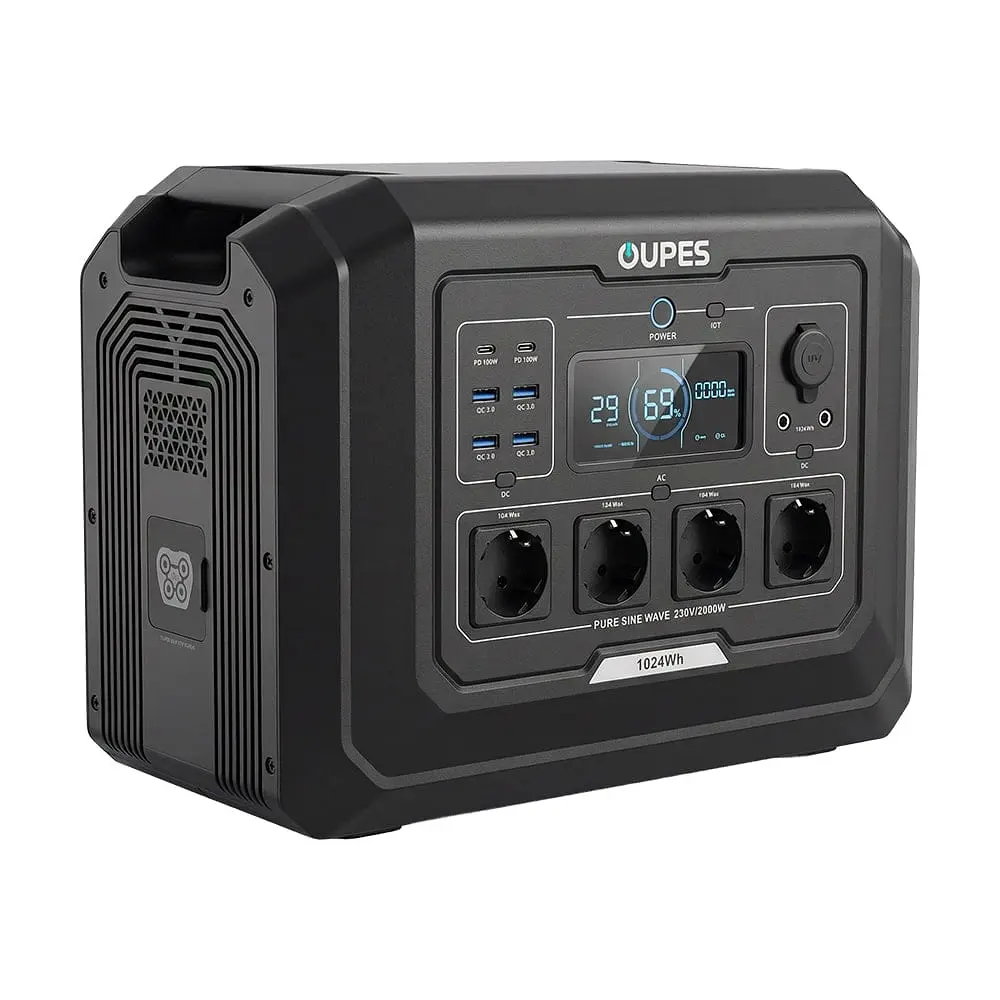 Портативна зарядна станція OUPES Mega 1 S1 2000W 1024Wh LiFePO4 (42-00306) - фото 3