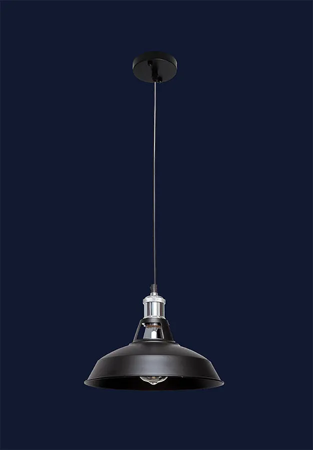Світильник підвісний Levistella 7526857F1-1 BK(270), E27, 60W, Чорний метал, лофт стиль - фото 2