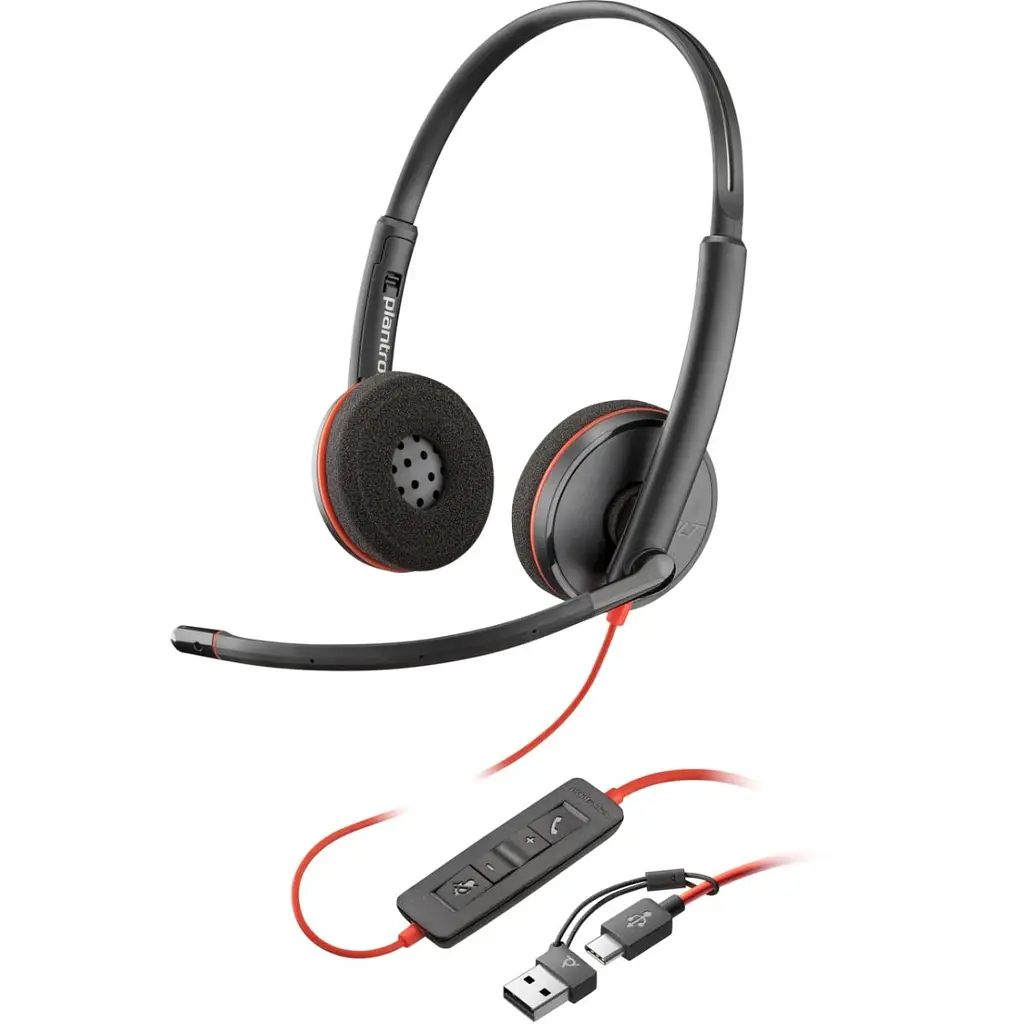 Гарнітура Poly BlackWire C3220 M USB-С + USB-C/A Adapter HS Stereo (8X228AA)