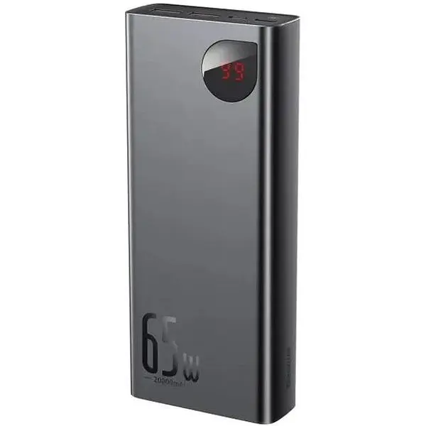 Портативний зарядний пристрій Baseus Adaman 20000 mAh 65W QC 3.0+PD 3.0 УМБ чорний - фото 3