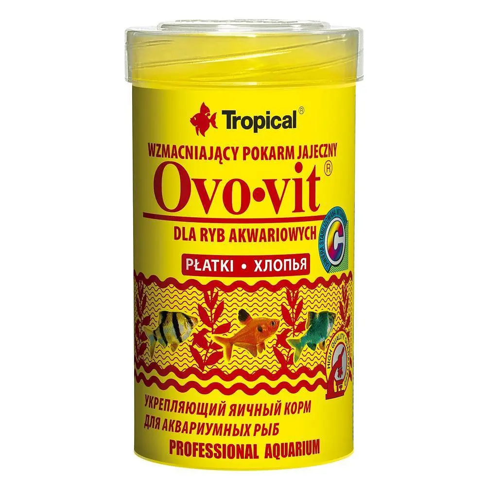 Сухий корм для акваріумних риб Tropical в пластівцях Ovo-Vit 100 мл для всіх акваріумних риб - фото 3