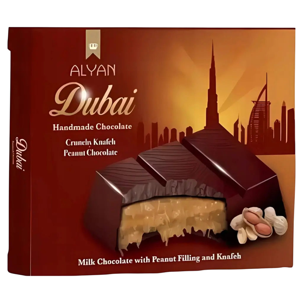 Дубайський шоколад Alyan Dubai Peanut з арахісовою пастою 100 г - фото 2